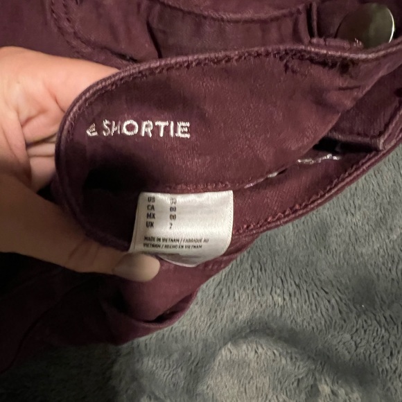 American Eagle “shortie” jean shorts - 00 - Picture 3 of 3